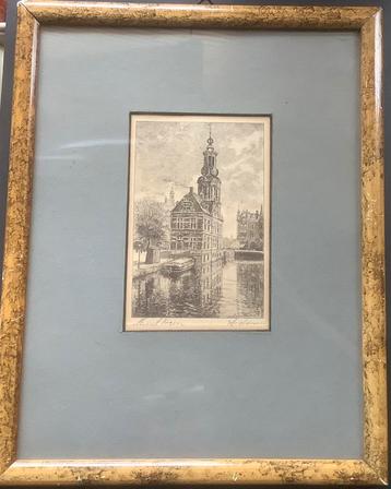 Amsterdam, singel, Munt, Munttoren, est Landre, oud, bloemen beschikbaar voor biedingen