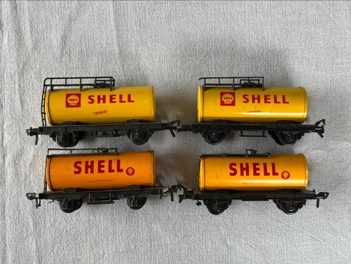 4x Fleischmann 5031 Shell ketelwagens, Hobby en Vrije tijd, Modeltreinen | H0, Gebruikt, Wagon, Gelijkstroom of Wisselstroom, Fleischmann