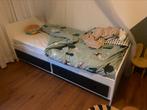Mooi bed met twee lades voor 90x180 matras, Gebruikt, Matras, 85 tot 100 cm, Ophalen