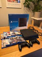 Ps4 met 9 spellen en 2 controllers, Spelcomputers en Games, Spelcomputers | Sony PlayStation 4, Ophalen, Met 2 controllers, Zo goed als nieuw