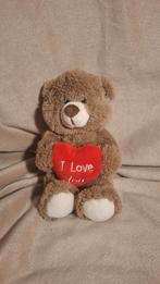 Lieve Knuffelbeer met Hart - I Love You, Ophalen of Verzenden, Zo goed als nieuw, Beer