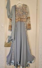 Indiaas /Nederlandse anarkali, Kleding | Dames, Ophalen of Verzenden, Zo goed als nieuw, Blauw