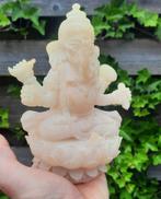 Prachtig Ganesha Beeldje van Geperst Sneeuwkwarts, Ophalen of Verzenden, Mineraal