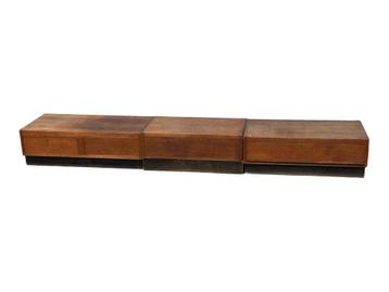 Art Deco Haagse School laag dressoir elementen eiken beschikbaar voor biedingen