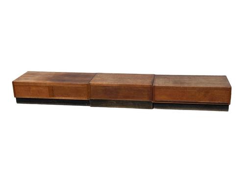 Art Deco Haagse School laag dressoir elementen eiken, Huis en Inrichting, Kasten | Dressoirs, Gebruikt, 150 tot 200 cm, 25 tot 50 cm