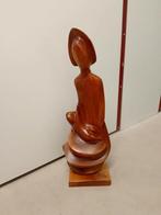 Vintage Maria Beeld Mahoniehout, Antiek en Kunst, Kunst | Beelden en Houtsnijwerken, Ophalen