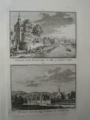 117 / 118 /Namen enKapelle Abdij Salsine Kopergravure 1746 beschikbaar voor biedingen