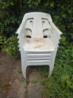 5 Witte Tuinstoelen - Opknapper!, Ophalen