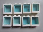 nr. 8870, 8 witte raampjes1x2x2 + glas (60592) Verzenden kan, Kinderen en Baby's, Speelgoed | Duplo en Lego, Ophalen, Zo goed als nieuw