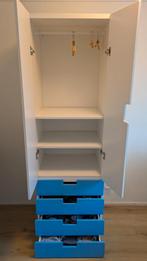 Ikea kledingkast blauw met lades, Huis en Inrichting, Kasten | Kledingkasten, Ophalen, Gebruikt, 50 tot 100 cm, 150 tot 200 cm