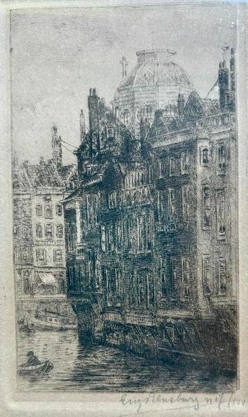 Eugene Rensburg - ets van 'Het Steiger' in oud-Rotterdam beschikbaar voor biedingen