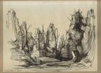 Dirkje Kuik inkttekening "Zweden", 1970, gesigneerd, Antiek en Kunst, Ophalen