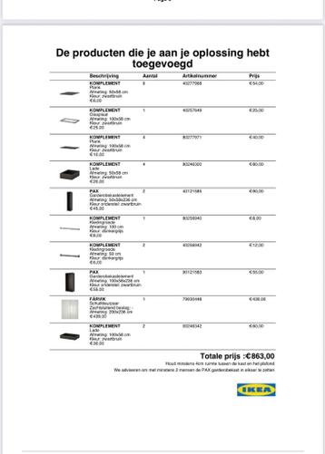 Ikea Pax kast met Farvik schuifdeuren wit - afbeelding 7