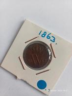 1 cent 1863, Postzegels en Munten, Munten | Nederland, Ophalen of Verzenden, Koning Willem III, 1 cent