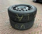 4 winterbanden Dunlop Winter Sport 5  2x profiel 6,6 2x velg, Ophalen, Gebruikt, 16 inch, Band(en)