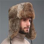 Pilotenmuts - Trapper hat - Echt konijnenbont - Maat 57, Ophalen of Verzenden, Zo goed als nieuw