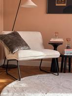 Twee witte moderne fauteuils, Huis en Inrichting, Ophalen, Minder dan 75 cm, Zo goed als nieuw, 75 tot 100 cm