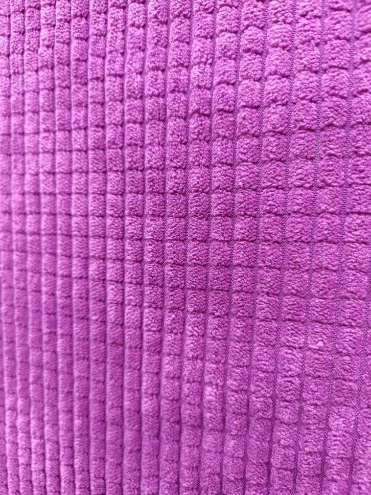 Vintage paars ribstof gordijn ogen. Lap stof 140 x 277 (KG9), Huis en Inrichting, Stoffering | Gordijnen en Lamellen, Gebruikt