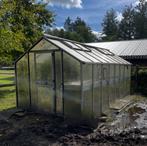 Mooie aluminium hobbykas te koop (ca. 4,5 x 2,5 meter), Tuin en Terras, Kassen, Ophalen of Verzenden, Glas, Zo goed als nieuw