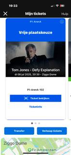 Parkeerticket P1 Arena Tom Jones 8-7-25, Drie personen of meer, Juli