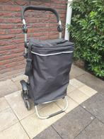 Boodschappentrolley met verstelbare handgreep, Ophalen, Zo goed als nieuw, Zwart, Uitschuifbare handgreep