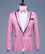 Heren roze paillet glitter colbert mannen blazer jasje, Kleding | Heren, Kostuums en Colberts, Verzenden, Nieuw, Roze