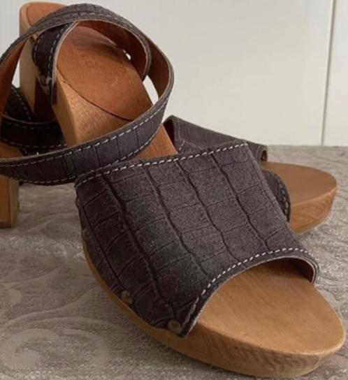 Sanita echt leren grijs blauwe clogs klompen maat 37, Kleding | Dames, Schoenen, Nieuw, Sandalen of Muiltjes, Grijs, Ophalen of Verzenden