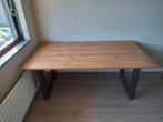 Eettafel of bureautafel met industriele poten, Ophalen, Gebruikt, Rechthoekig, 50 tot 100 cm