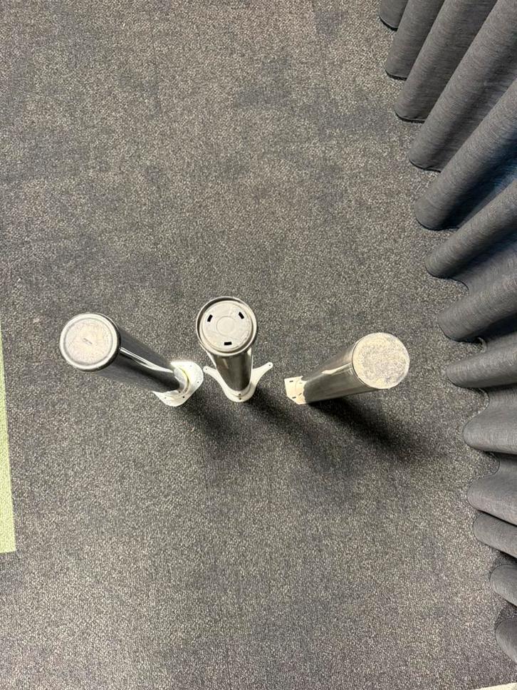 3 Chromen Tafelpoten - Verschillende Hoogtes, Huis en Inrichting, Tafelonderdelen, Gebruikt, Tafelpoot, 50 tot 100 cm, Minder dan 50 cm