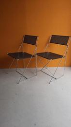 Set van 2 vintage design stoelen, Hybodan, Haugesen, Huis en Inrichting, Stoelen, Twee, Ophalen of Verzenden, Metaal, Nvt