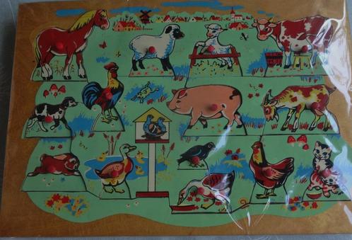 OUDE HOUTEN KNOPJES PUZZELS * Boerderij en Disney *, Kinderen en Baby's, Speelgoed | Kinderpuzzels, Gebruikt, 6 maanden tot 2 jaar