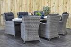 Bixley Ovale Tafel 240 Vintage met 6 Delano Stoelen SHOWROOM, Wicker, Tuinset, Eettafel, 6 zitplaatsen