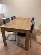 Eettafel 160x90 houtkleur (zonder stoelen!), Huis en Inrichting, Ophalen, Gebruikt, 50 tot 100 cm, 150 tot 200 cm