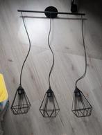 Draadstaal hanglamp zwart, Huis en Inrichting, Lampen | Hanglampen, Ophalen, 50 tot 75 cm, Zo goed als nieuw, Metaal