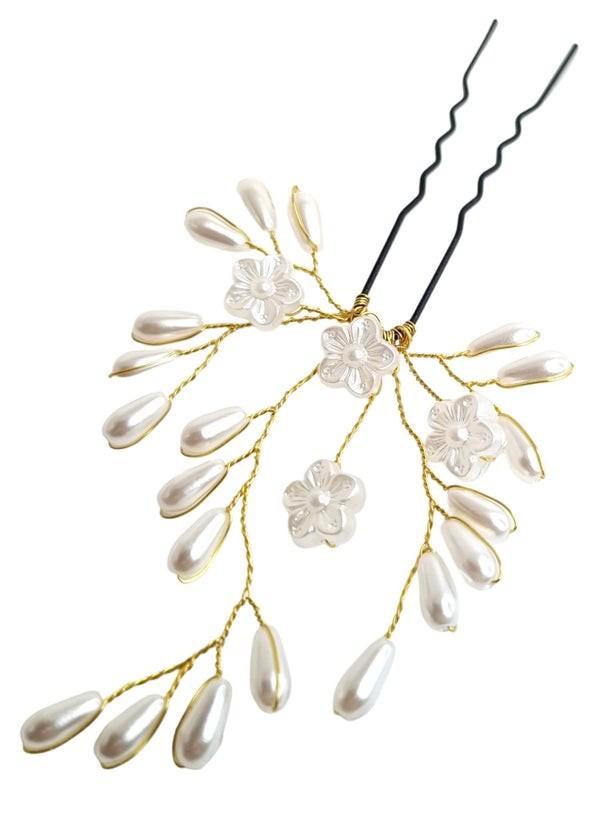 Luclo Arts Winter Bride Haarpin #2 - One of a Kind, Kleding | Dames, Trouwkleding en Trouwaccessoires, Nieuw, Accessoires, Wit