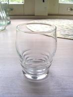4 Glaasjes met ribbelvoet van Leerdam #1, Ophalen of Verzenden, Gebruikt, Borrel- of Shotglas