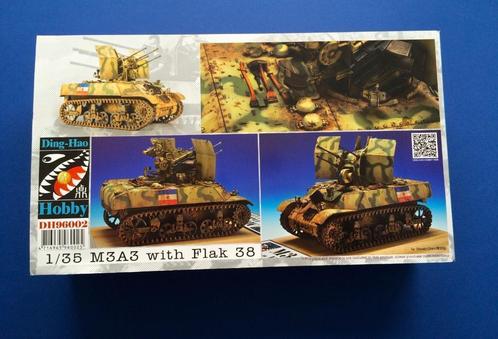 Ding-hao Hobby DH96002 M3A3 with quad 20mm Flakvierling 1/35, Hobby en Vrije tijd, Modelbouw | Auto's en Voertuigen, Nieuw, Tank