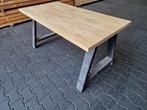 ACTIE | EIKEN TAFEL | SHOWROOMMODEL | EETTAFEL | MASSIEF, 100 tot 150 cm, 200 cm of meer, Zo goed als nieuw, Vijf personen of meer