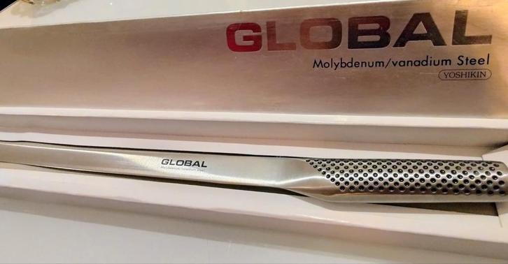 (Japans) Global G-10 flexibel trancheer mes - ham/zalm mes, Huis en Inrichting, Keuken | Bestek, Nieuw, Los bestek, Rvs of Chroom