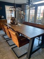 Stoere industriële eettafel 100x250 cm, Huis en Inrichting, Ophalen, 200 cm of meer, 50 tot 100 cm, Zo goed als nieuw