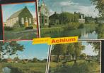 ACHLUM Kerk Panorama Kanaal Brug Groeten, Verzamelen, Ansichtkaarten | Nederland, Verzenden, 1980 tot heden, Gelopen, Friesland