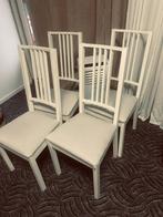 Prima 4 stuks eet tafel stoelen, Huis en Inrichting, Stoelen, Ophalen, Hout, Wit, Zo goed als nieuw