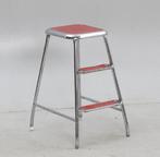 Vintage metalen trap-krukje, gemaakt door Awab, Zweden 1960, Gebruikt, Ophalen of Verzenden, Scandinavian vintage, Metaal