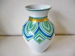 Wit witte vaas vase vintage van porselein turquoise en goud, Antiek en Kunst, Antiek | Keramiek en Aardewerk, Ophalen of Verzenden