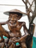 beeld visser indonesisch vintage groot, Verzamelen, Beelden en Beeldjes, Ophalen of Verzenden