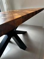 Hongaarse Punt Visgraat Tafel 230x110 - Spinpoot Onderstel, Huis en Inrichting, Tafels | Eettafels, 100 tot 150 cm, Eikenhout