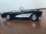 Zwarte Chrevolette Corvette 1957 Burago modelauto, Ophalen of Verzenden, Zo goed als nieuw, Auto, Overige merken