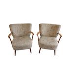2 x vintage cocktail stoel, arm chair (setprijs), Ophalen, Gebruikt, 75 tot 100 cm, Stof