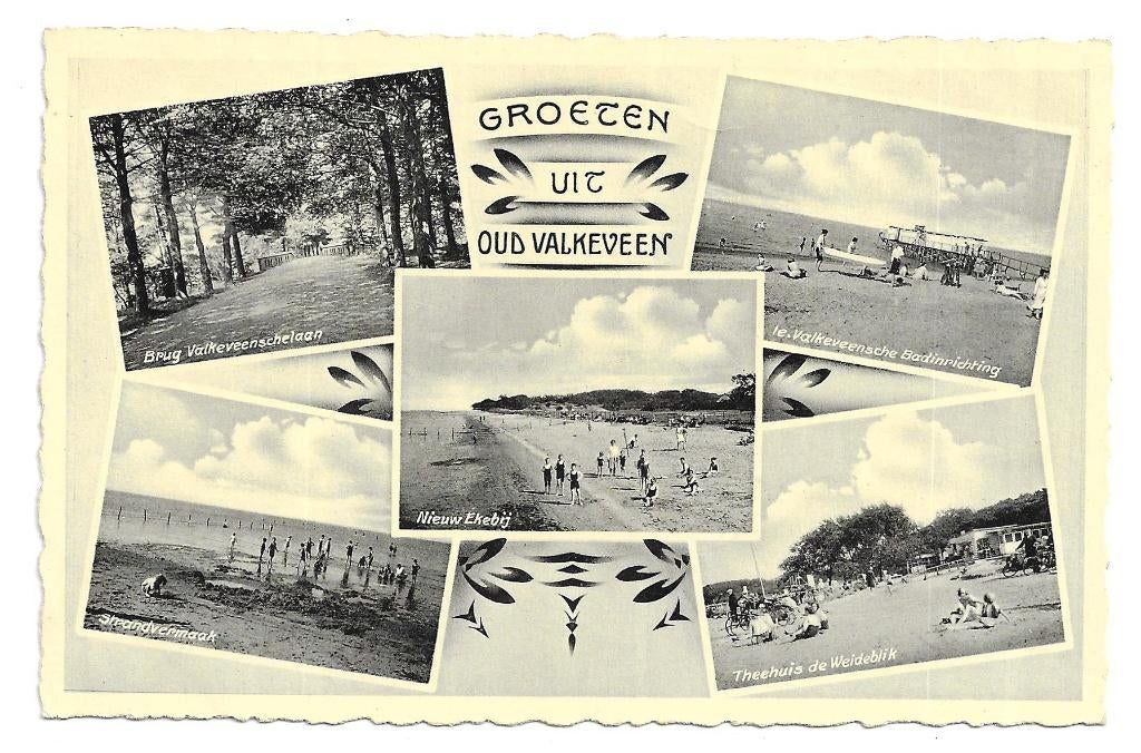 AK Naarden - Groeten uit Oud Valkeveen, Verzenden, 1940 tot 1960, Ongelopen, Noord-Holland