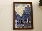 Straatje van Vermeer // Delfts Blauw 37x25.5 cm, Antiek en Kunst, Ophalen of Verzenden